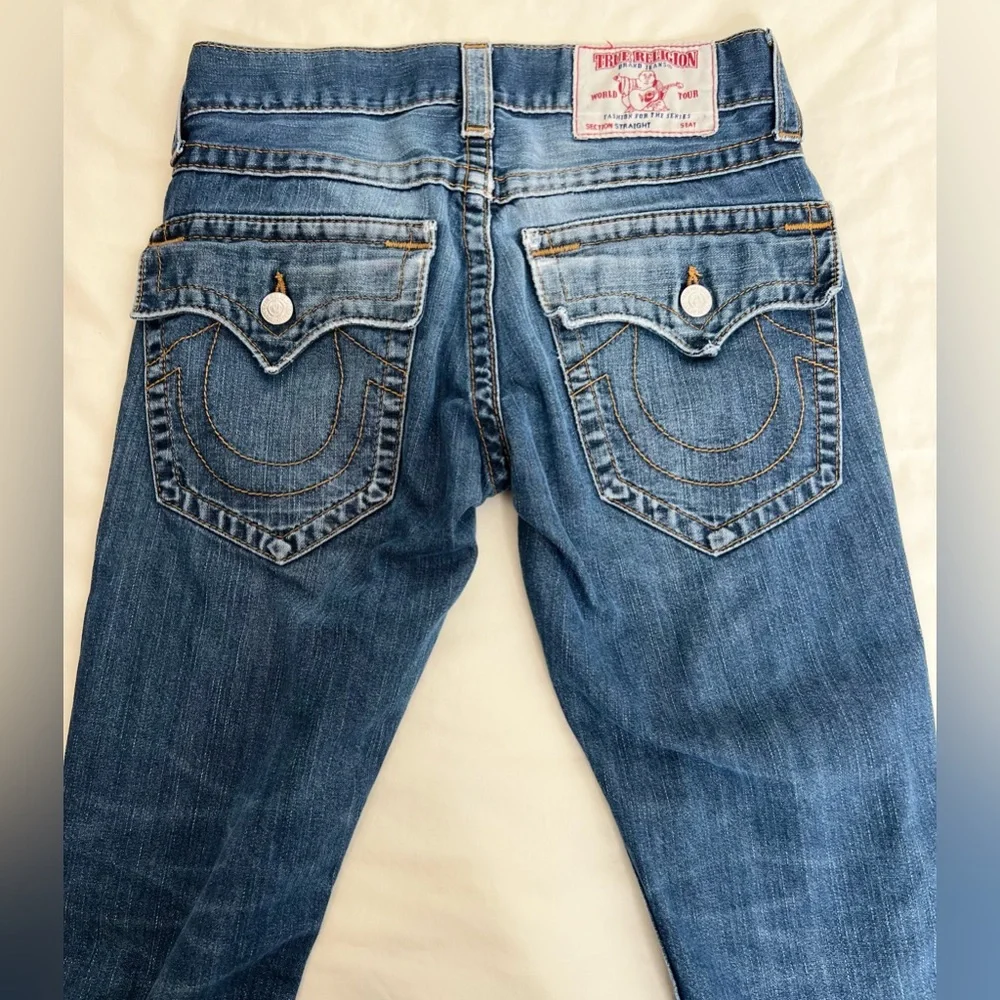 True Religion Men’s Size 28 Sección  Straight Denim Blue Jeans